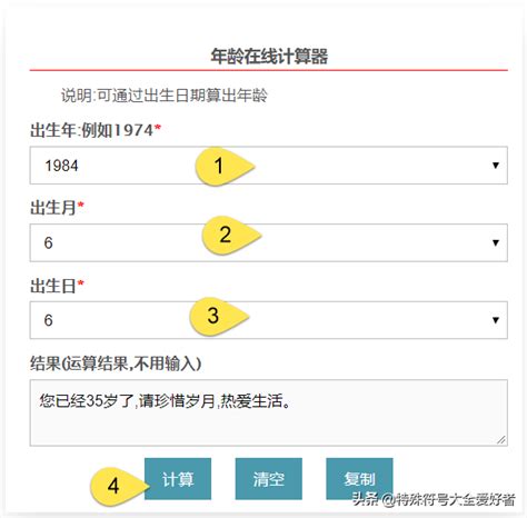 出生年月|在线年龄计算器，周岁、虚岁计算工具